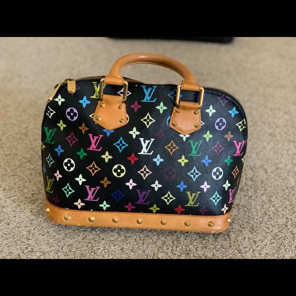 Louis Vuitton vintage muticolore noir alma MM